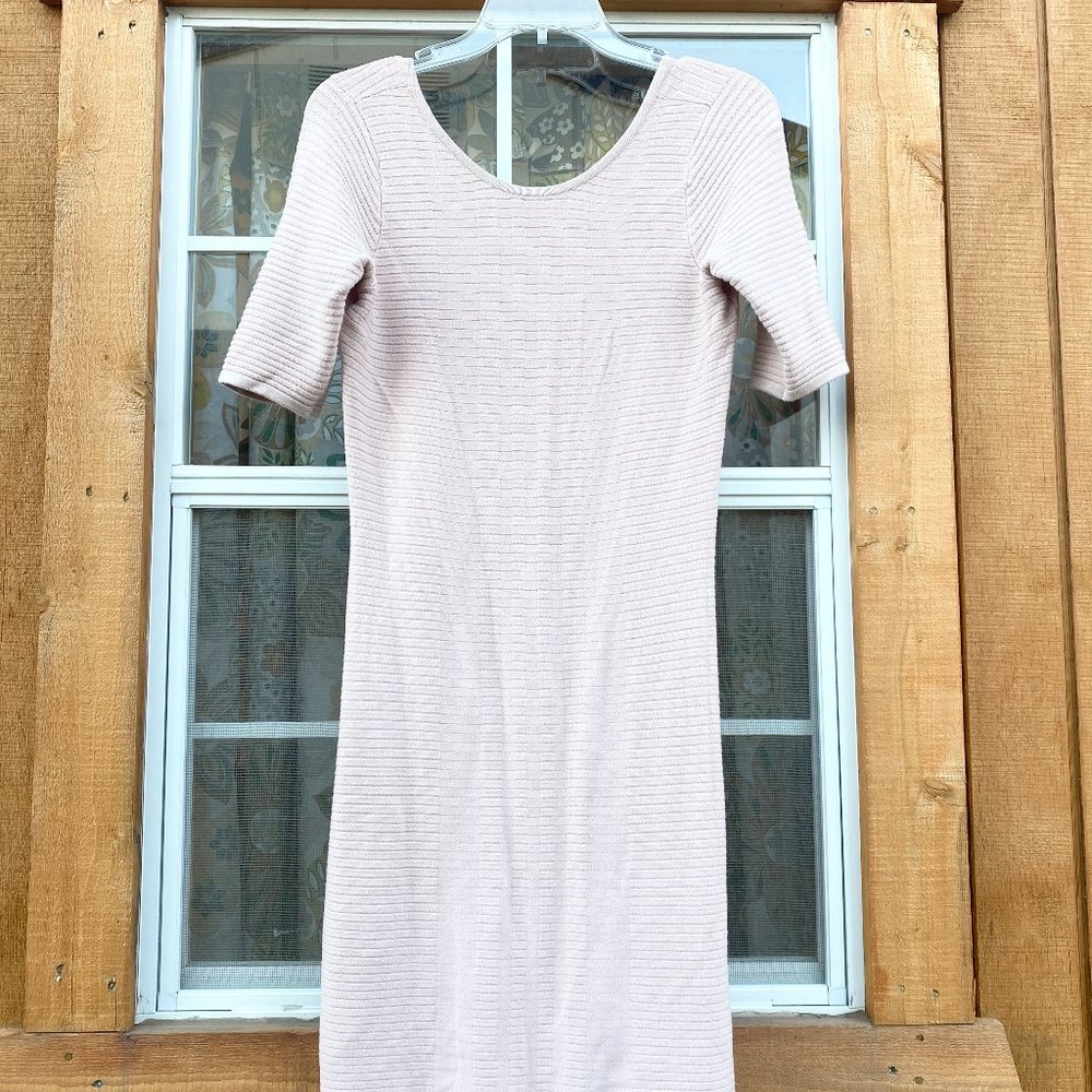 Blush Pink Knee Length Dress / Stylish / Cozy